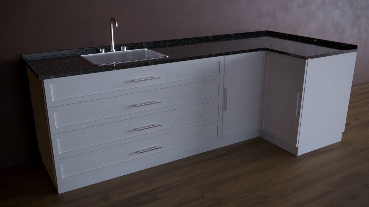 Kitchen and Wardrobe Creation 3D model_4