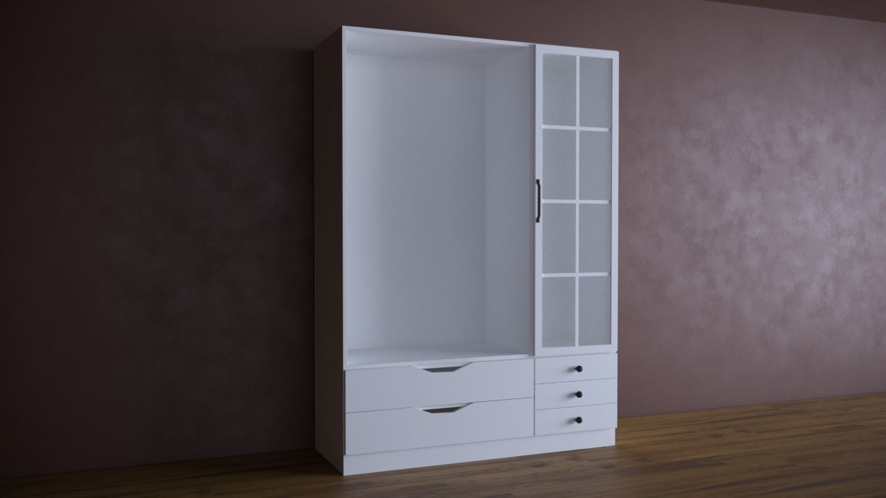 Kitchen and Wardrobe Creation 3D model_5
