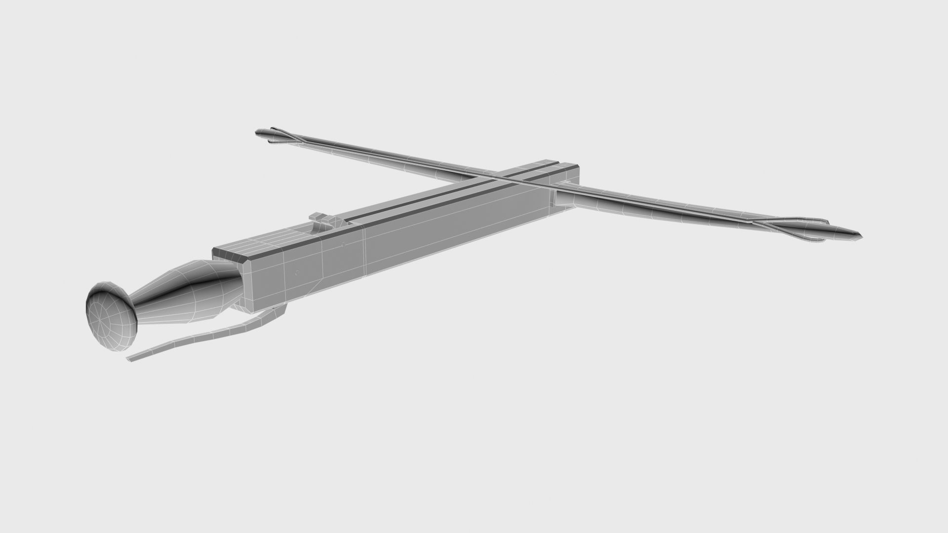 Roman composite crossbow Arcuballista Low-poly 3D model_15