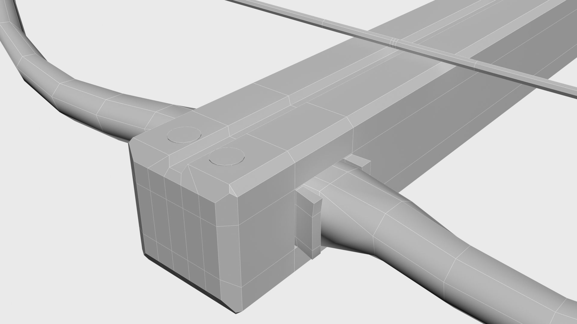 Roman composite crossbow Arcuballista Low-poly 3D model_25
