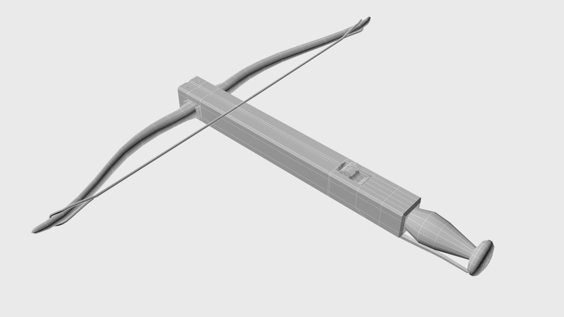 Roman composite crossbow Arcuballista Low-poly 3D model_17
