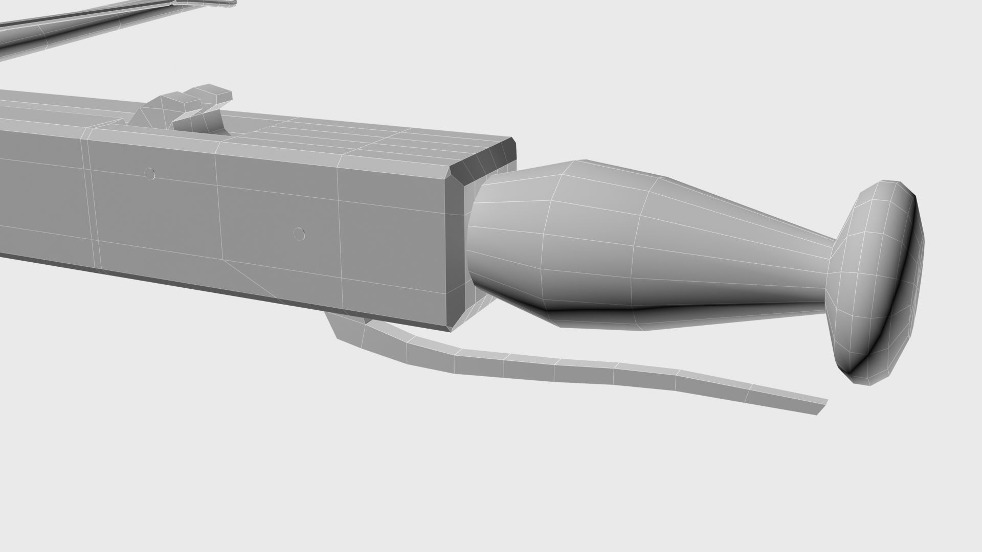 Roman composite crossbow Arcuballista Low-poly 3D model_27