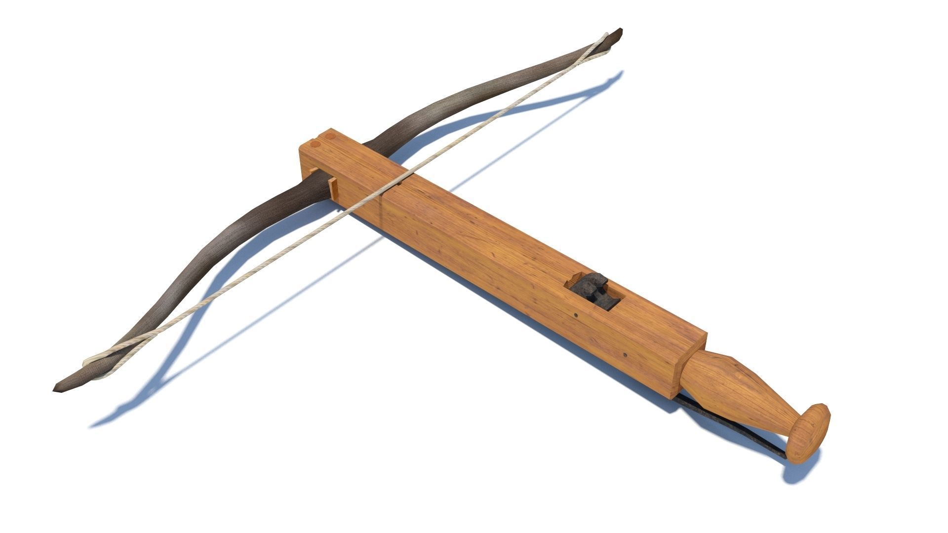 Roman composite crossbow Arcuballista Low-poly 3D model_3