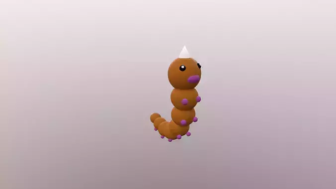 Pokemon Weedle Low-poly 3D model