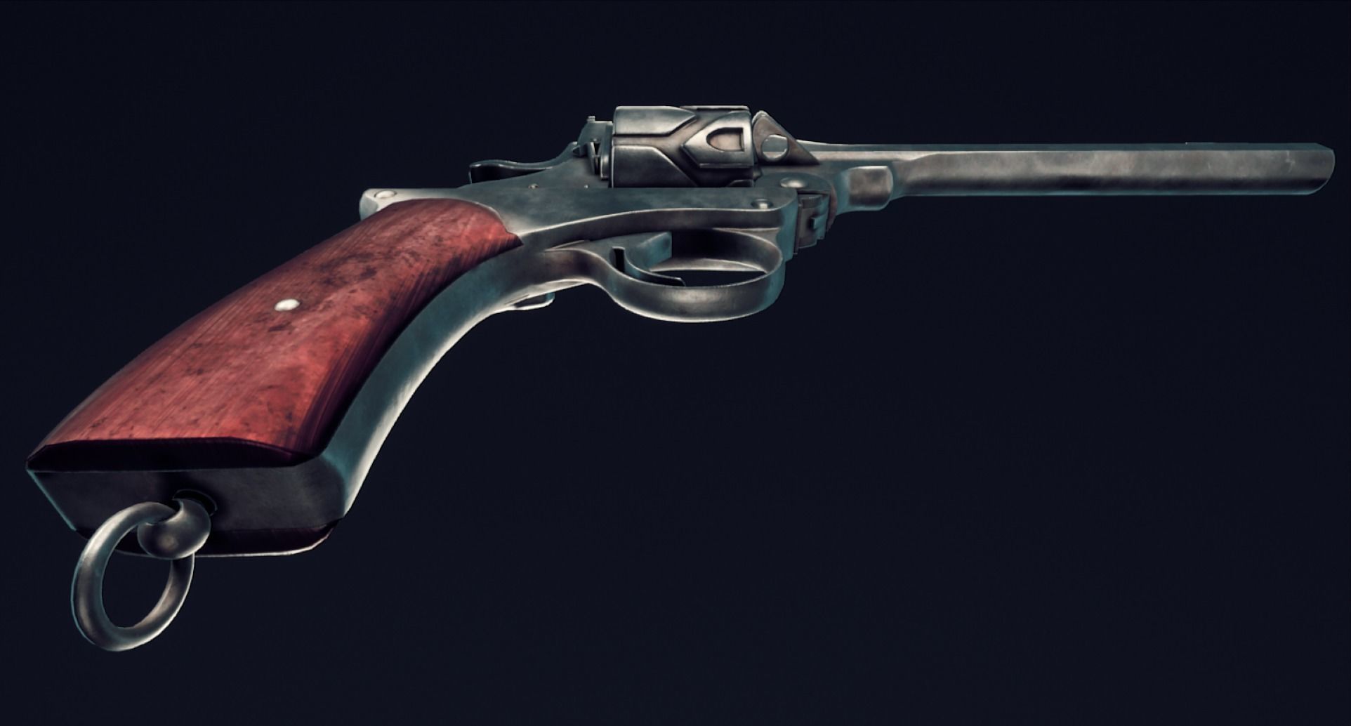 Webley Fosbery Automatic Revolver Low-poly 3D model_17