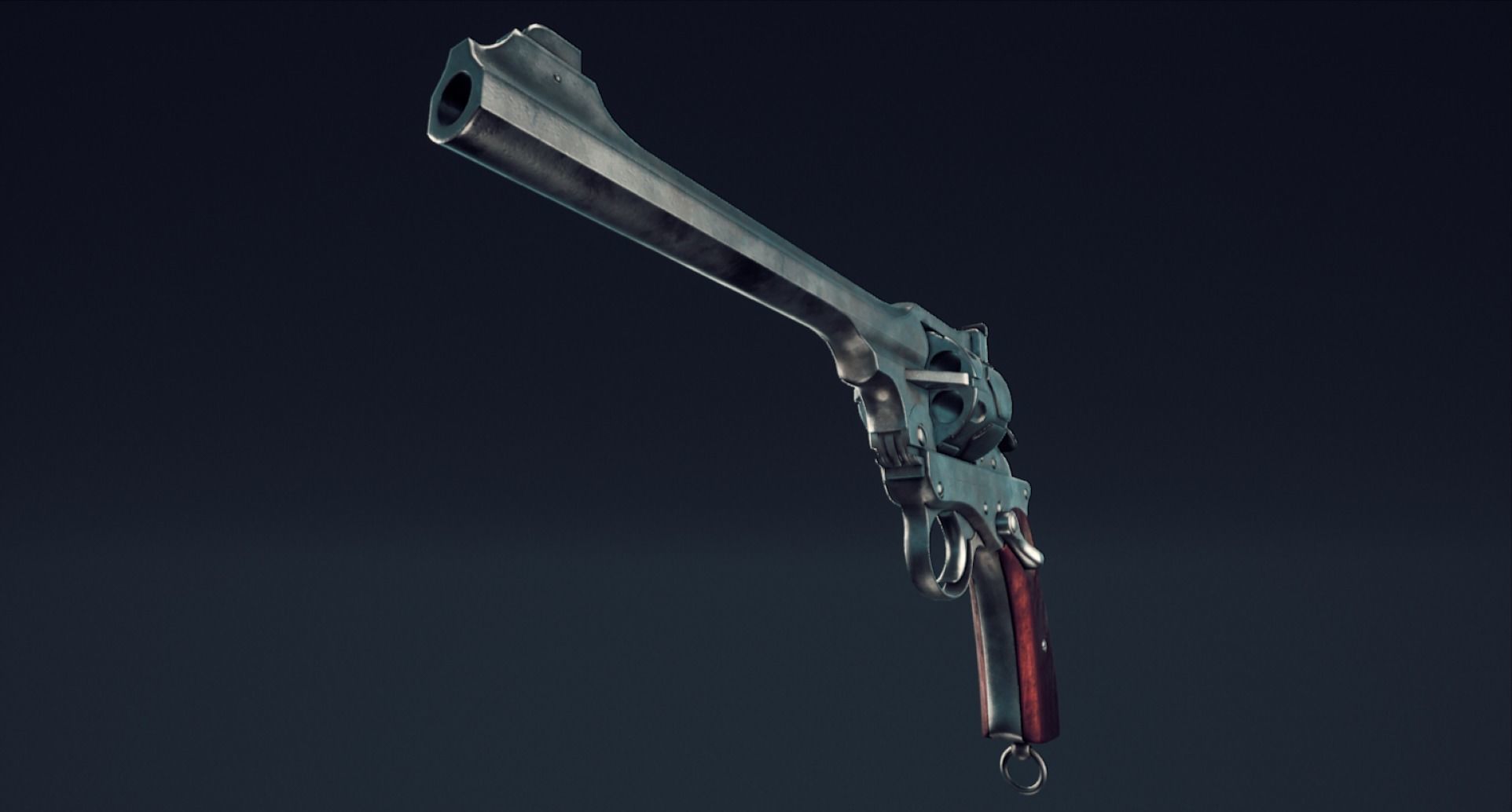 Webley Fosbery Automatic Revolver Low-poly 3D model_13