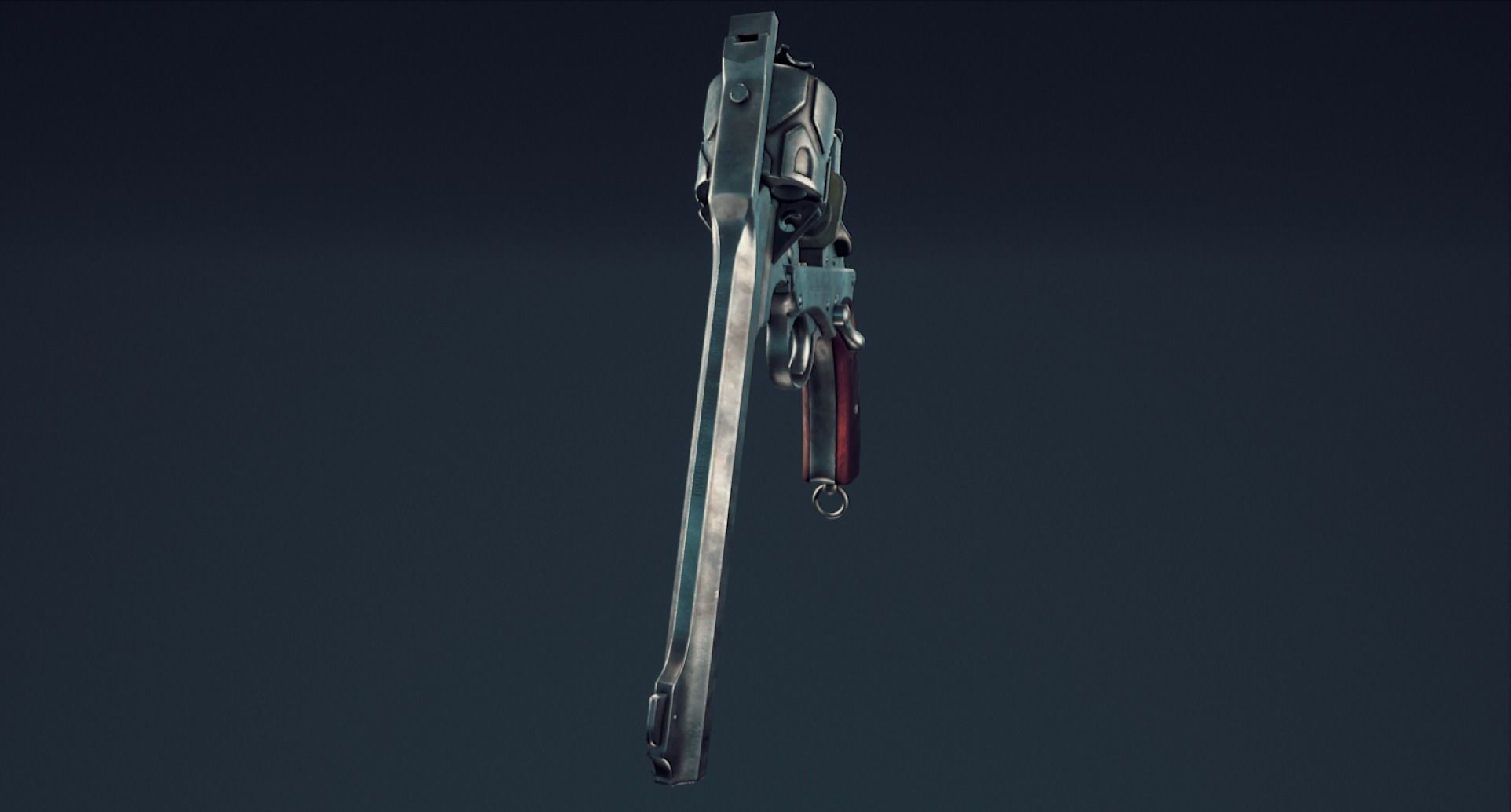 Webley Fosbery Automatic Revolver Low-poly 3D model_28