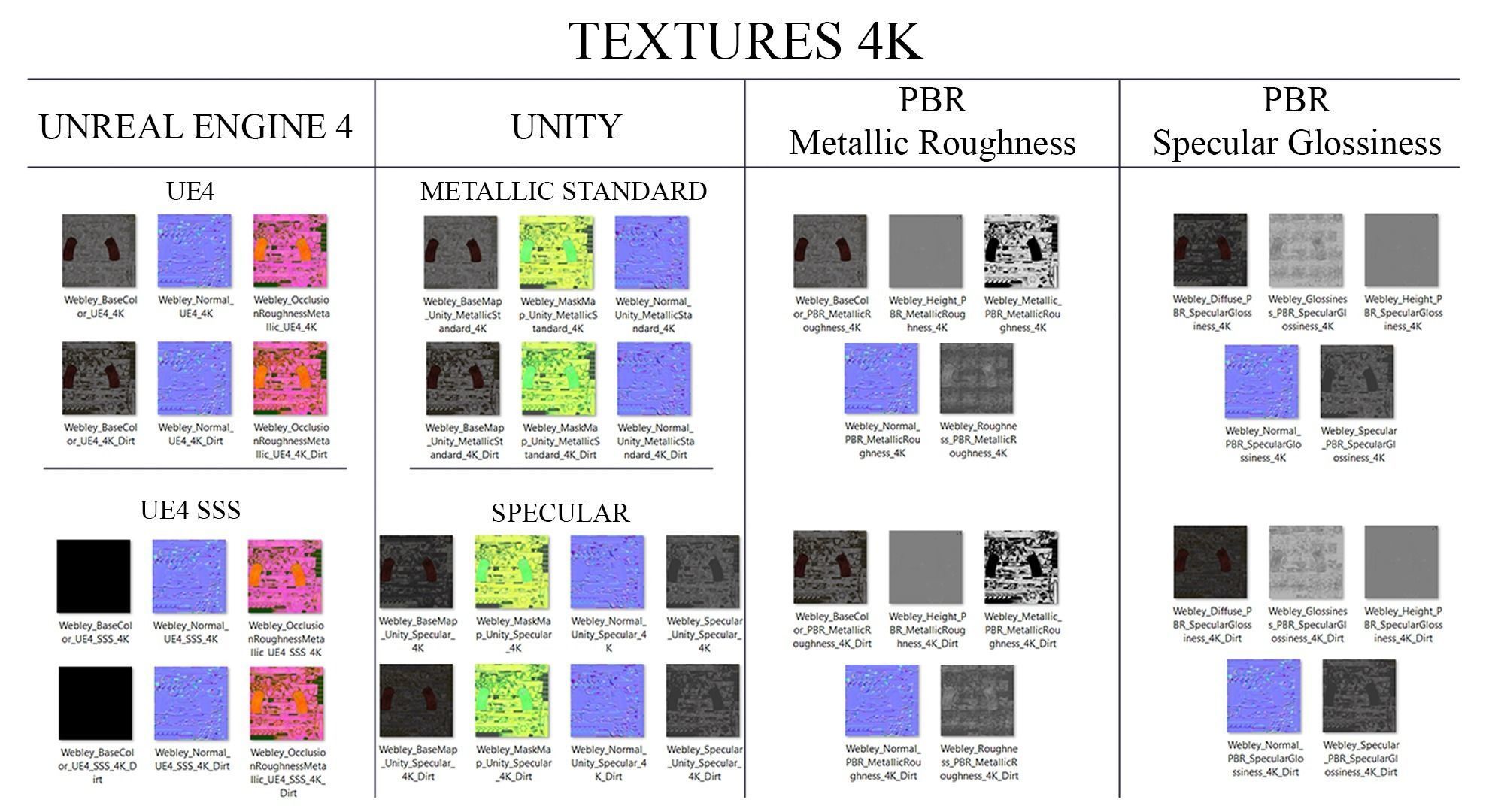 Webley Fosbery Automatic Revolver Low-poly 3D model_42