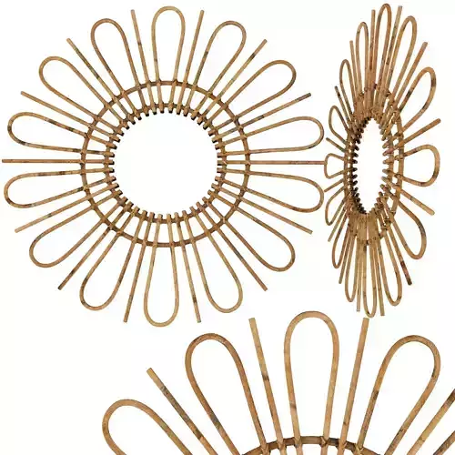 Rattan Mirror