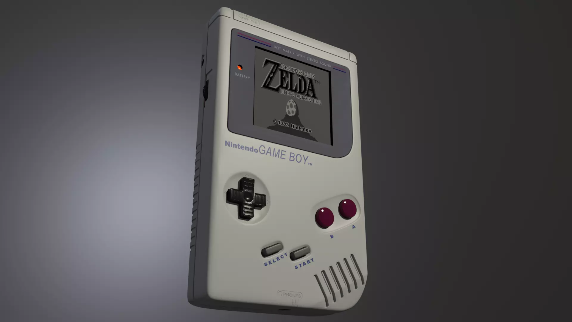 GameBoy with cartridge Bonus 3D model_0
