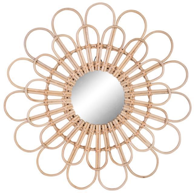 Rattan Mirror 3D model_2