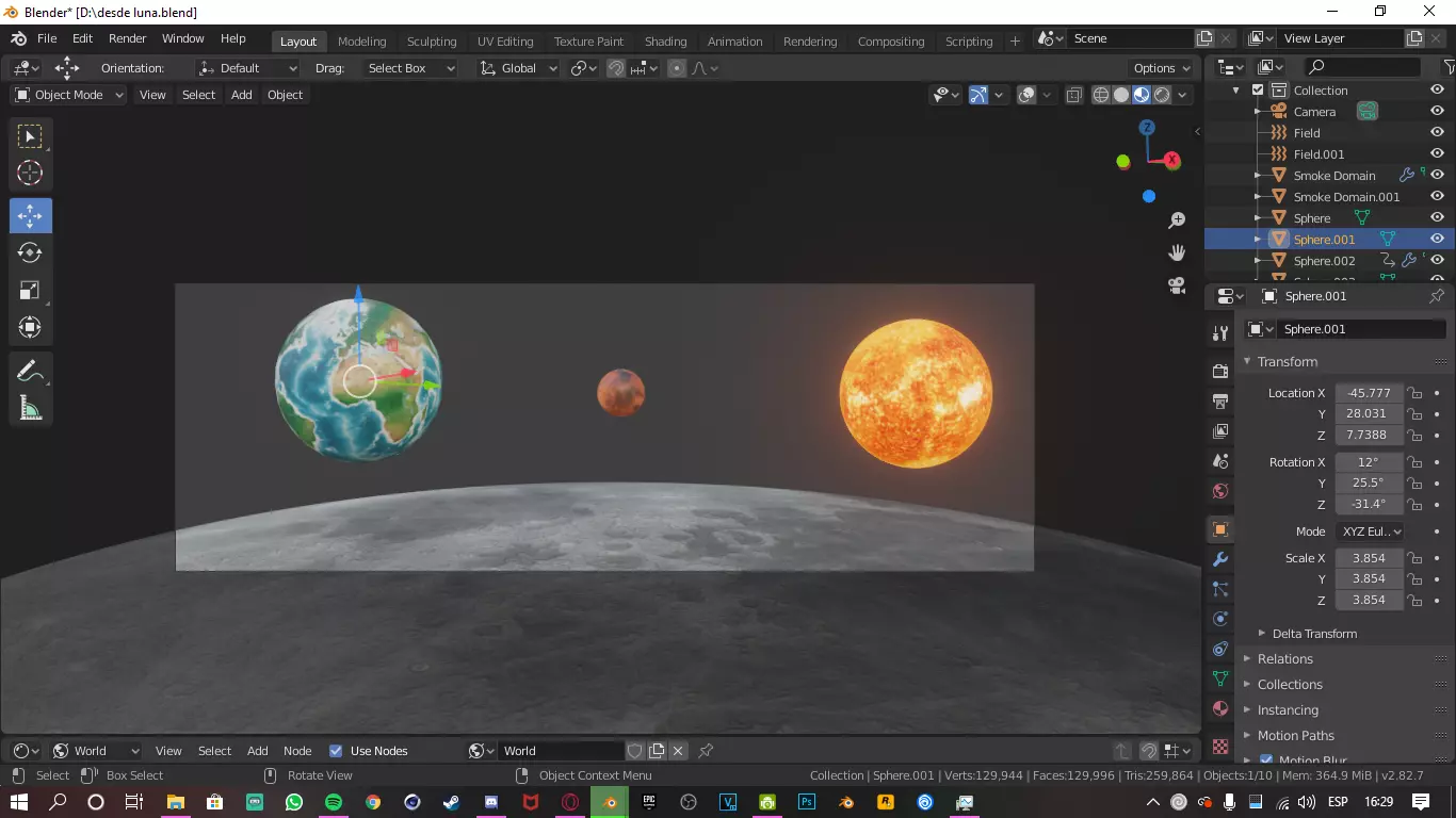 Planet two planets in computer screen Free 3D model