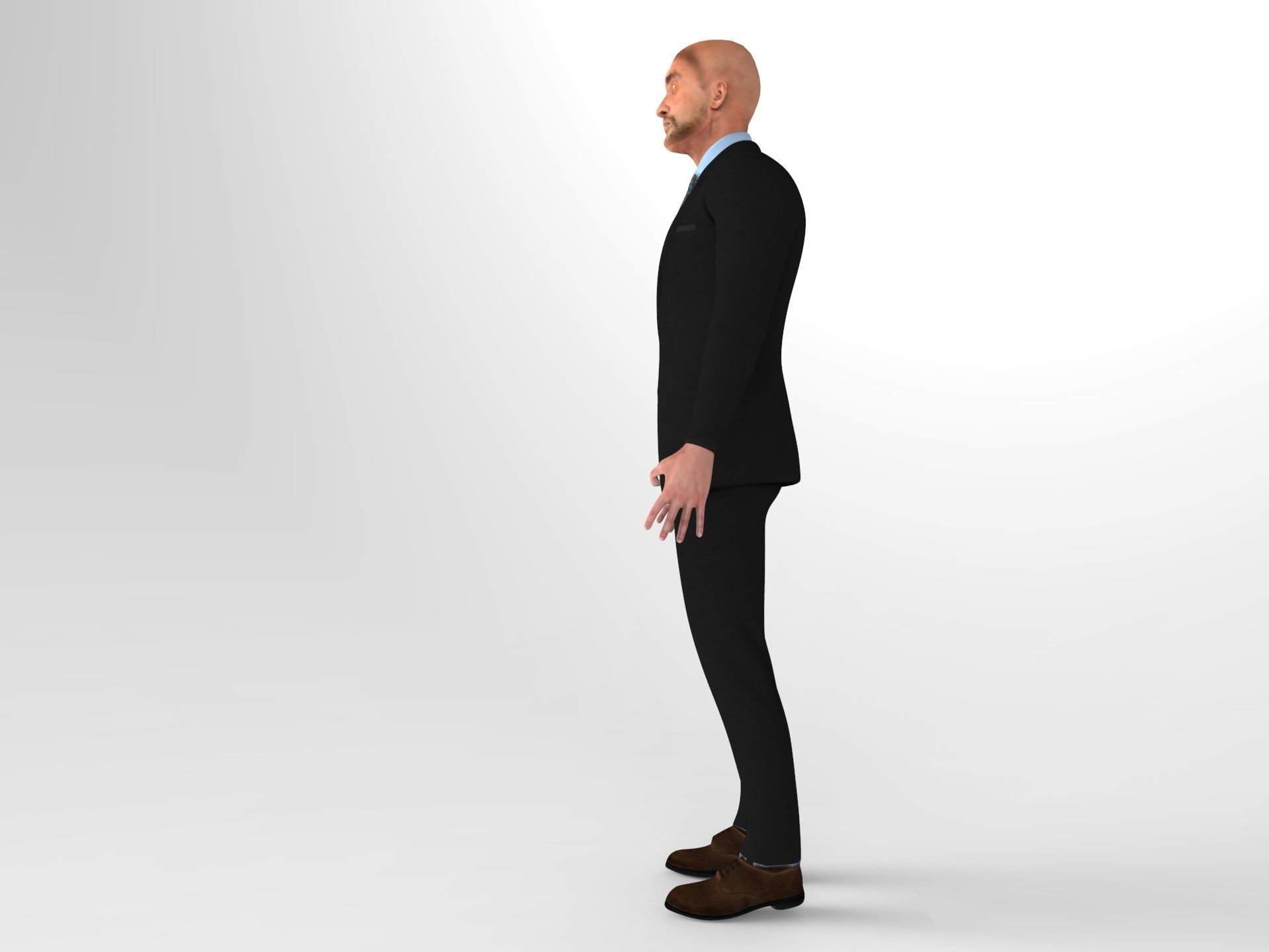 Man Rigged And Animated Character Low-poly 3D model_7