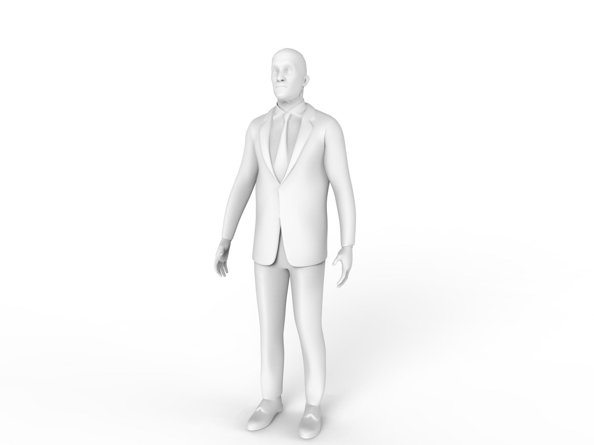 Man Rigged And Animated Character Low-poly 3D model_17