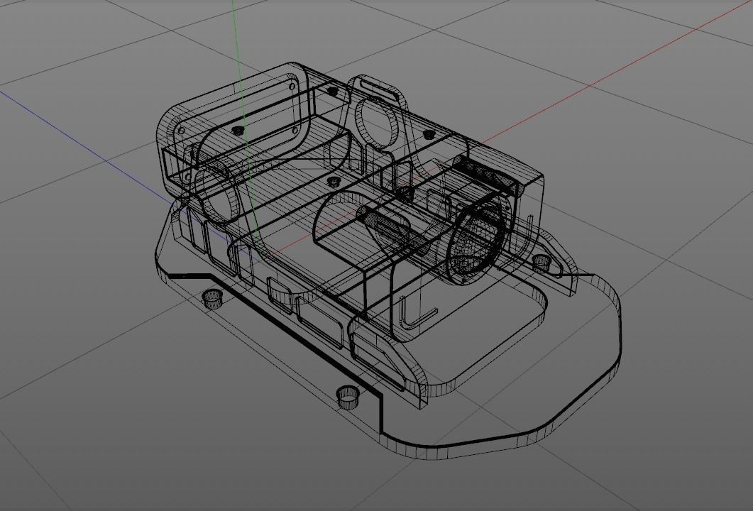 Sci-Fi Camera Sensor Projector Low-poly 3D model_12