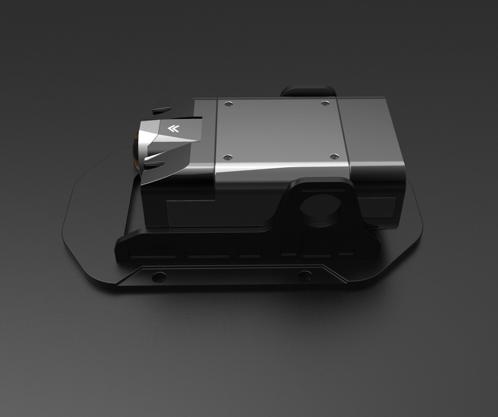 Sci-Fi Camera Sensor Projector Low-poly 3D model_2