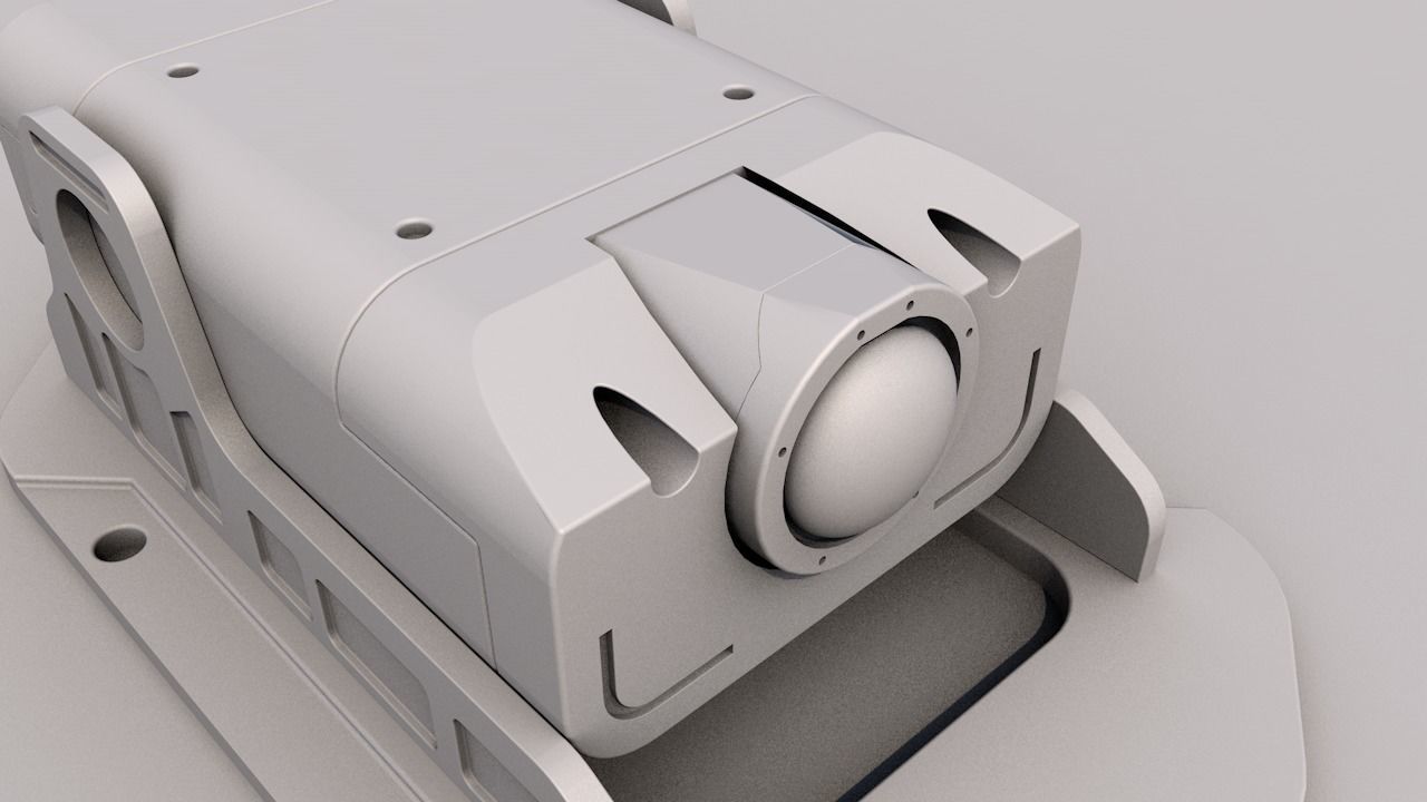 Sci-Fi Camera Sensor Projector Low-poly 3D model_10