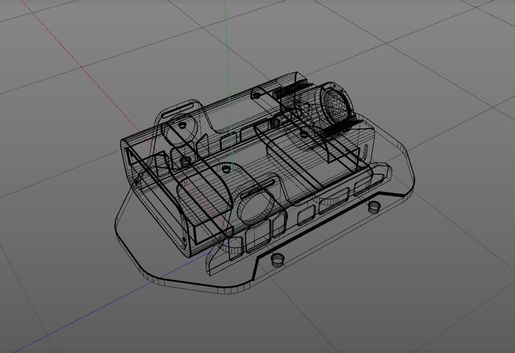 Sci-Fi Camera Sensor Projector Low-poly 3D model_11