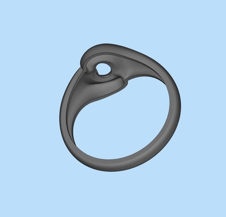 Women ring with gem 3dm stl CAD 3D print model_29