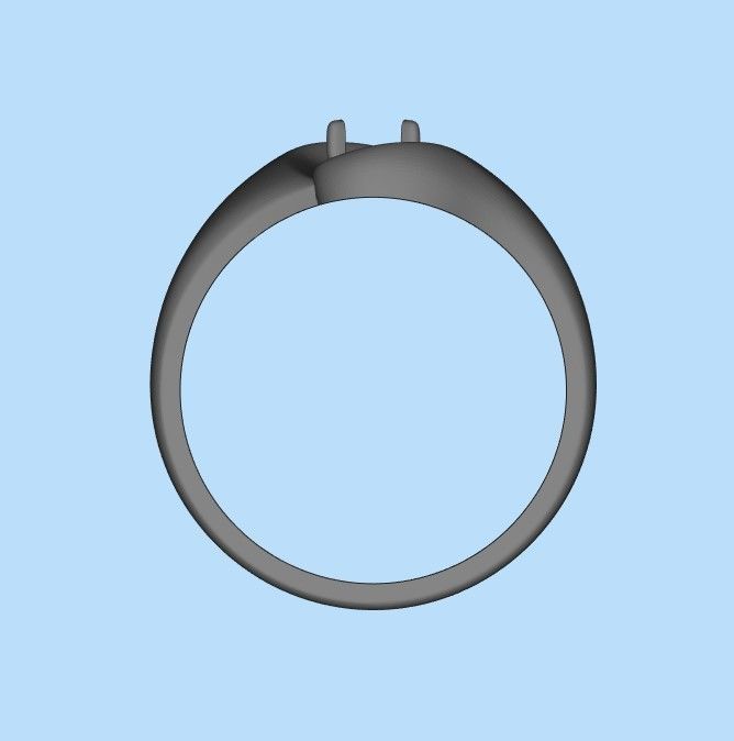 Women ring with gem 3dm stl CAD 3D print model_32