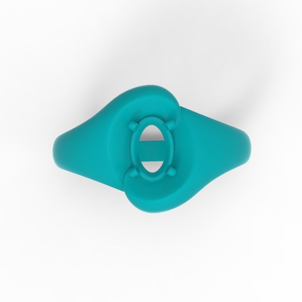 Women ring with gem 3dm stl CAD 3D print model_15