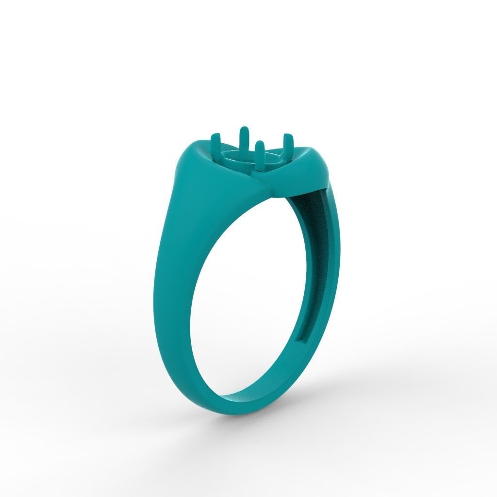 Women ring with gem 3dm stl CAD 3D print model_14