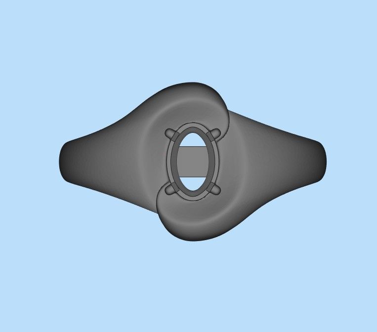 Women ring with gem 3dm stl CAD 3D print model_31