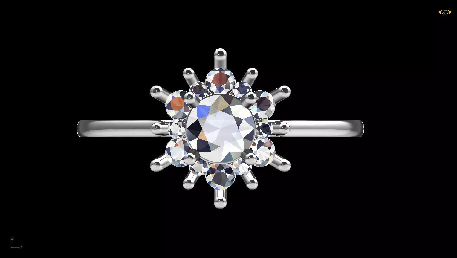 engagement ring  3D print model_0