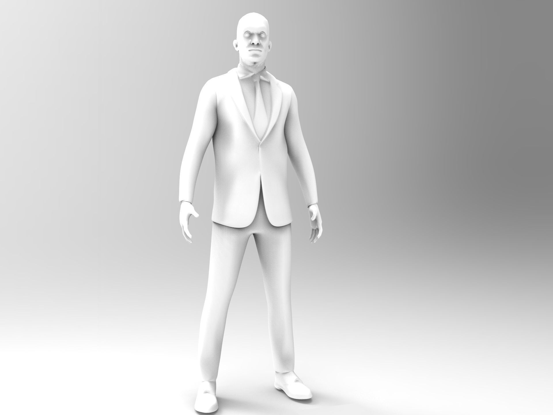 Man Rigged And Animated Character Low-poly 3D model_11