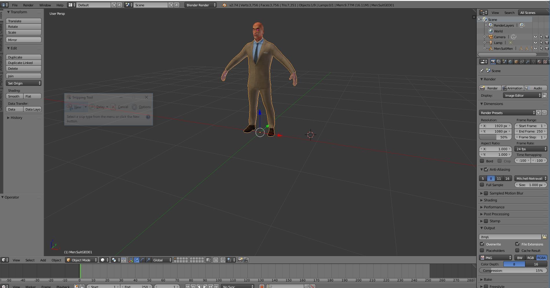 Man Rigged And Animated Character Low-poly 3D model_9