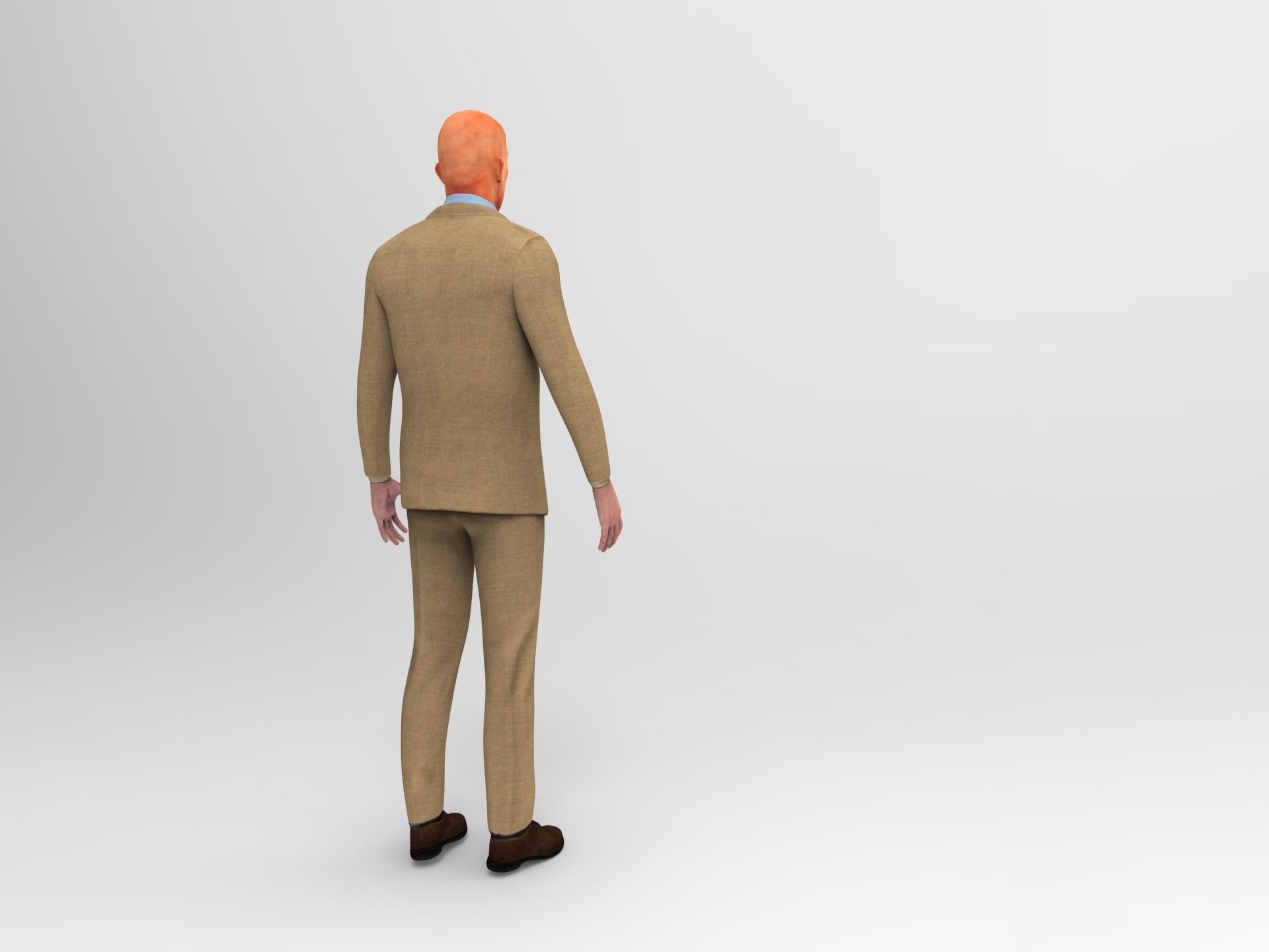 Man Rigged And Animated Character Low-poly 3D model_3