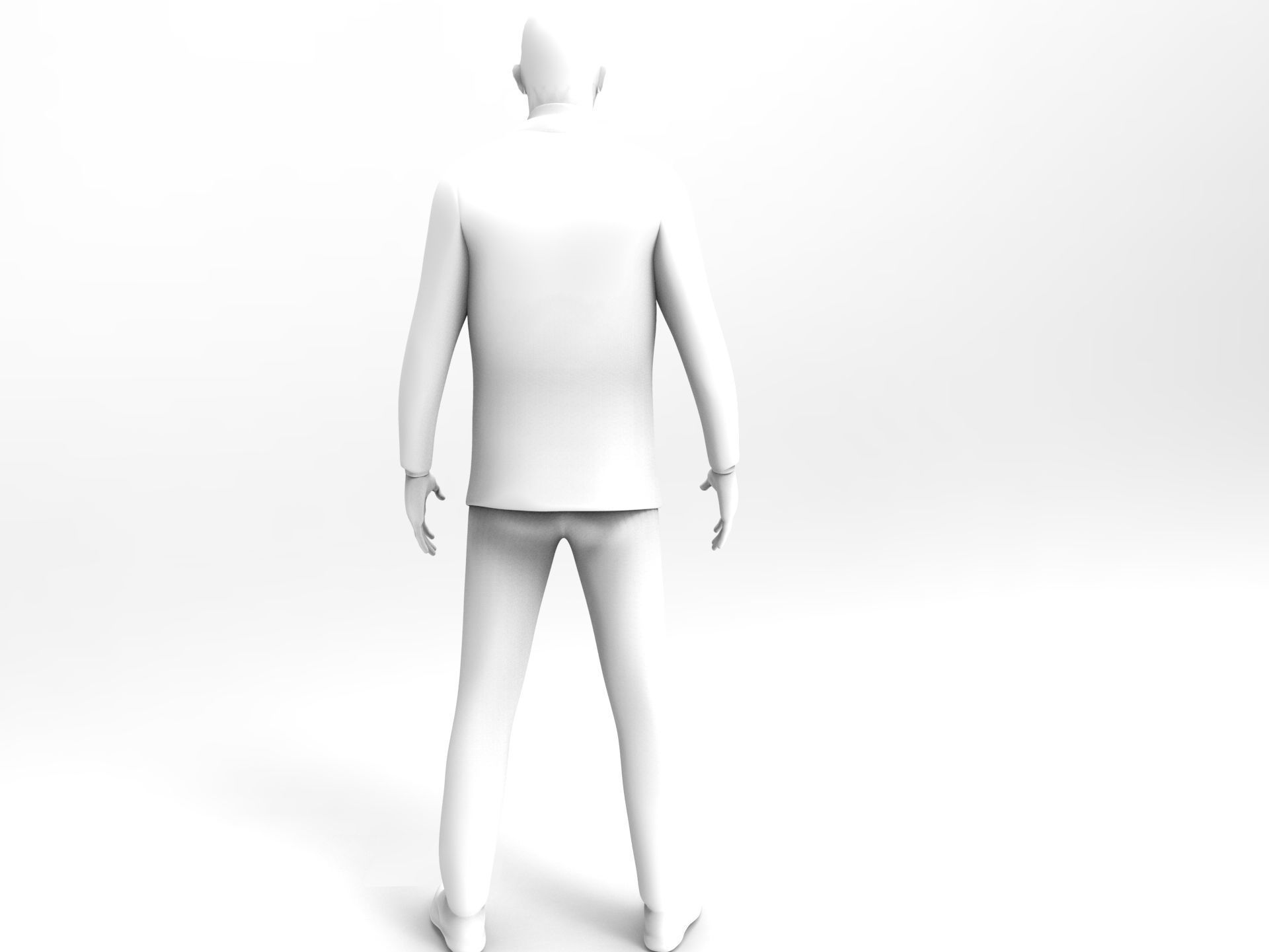 Man Rigged And Animated Character Low-poly 3D model_10