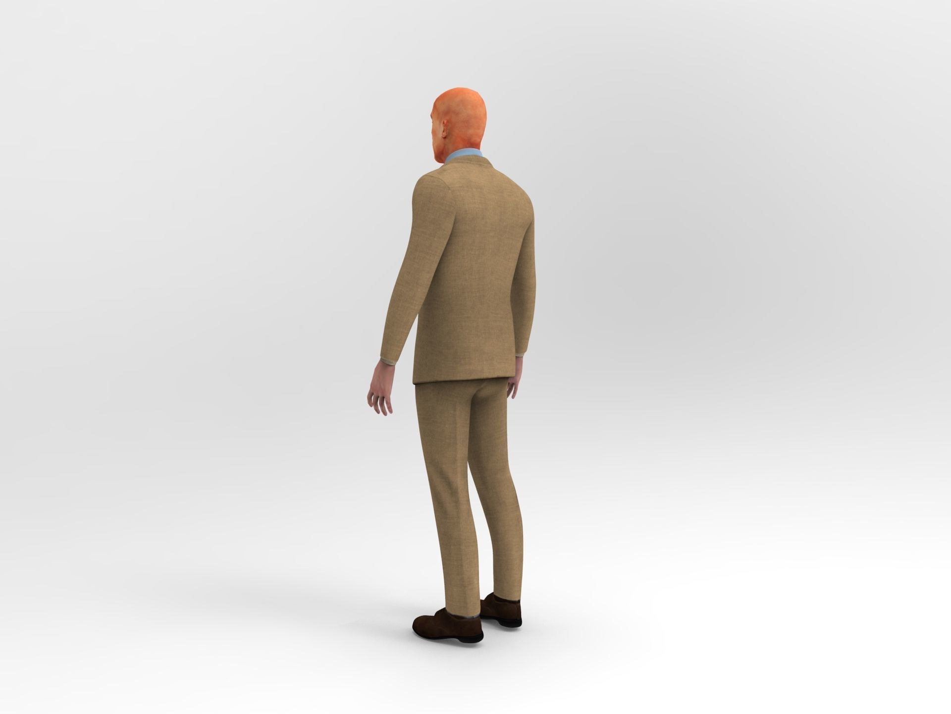 Man Rigged And Animated Character Low-poly 3D model_2