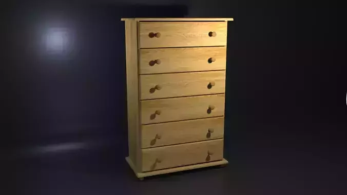 Furniture wooden chest of drawers