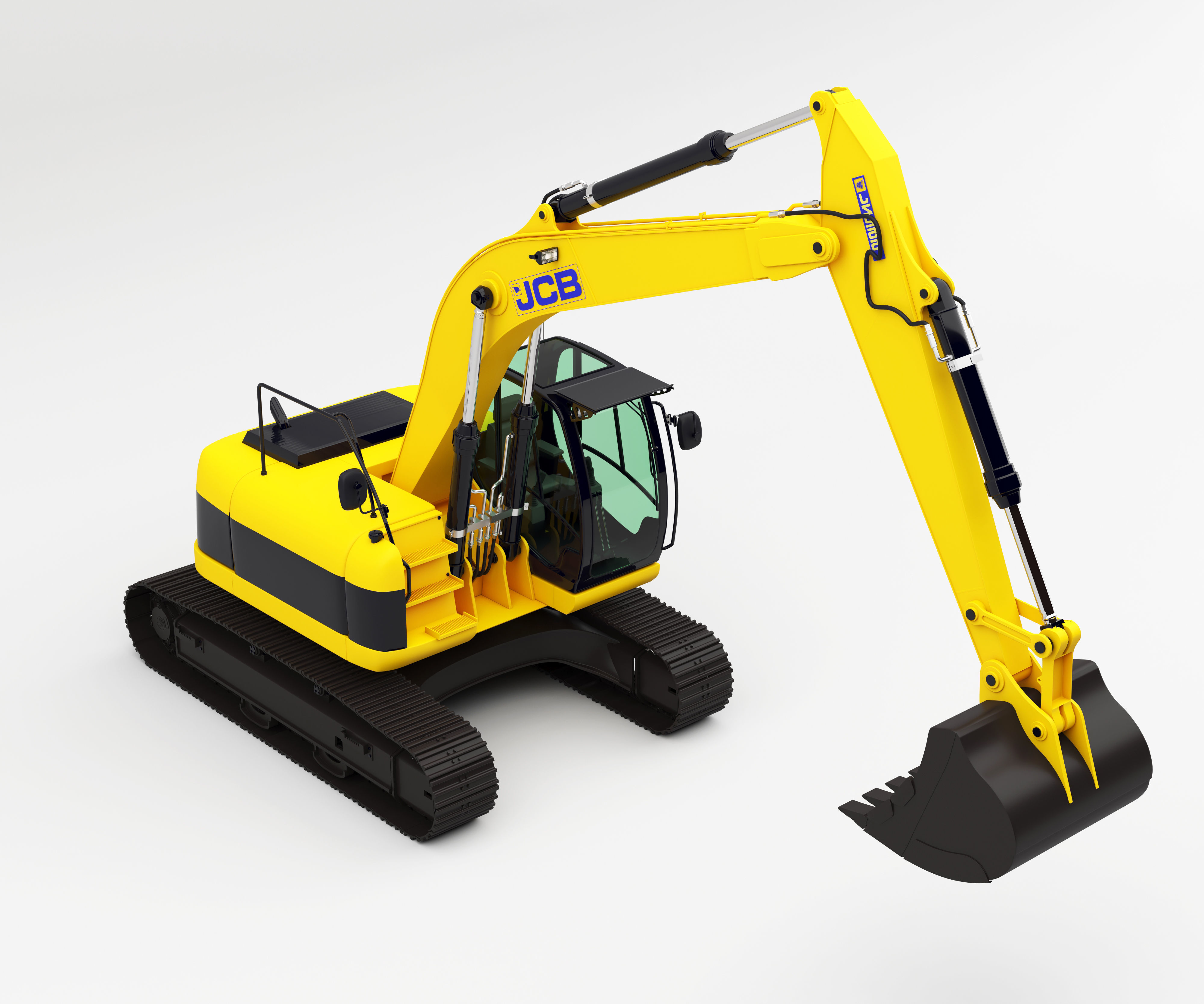 Excavator  JCB-JZ255 Rigged 3d model high detailed 3D model_10