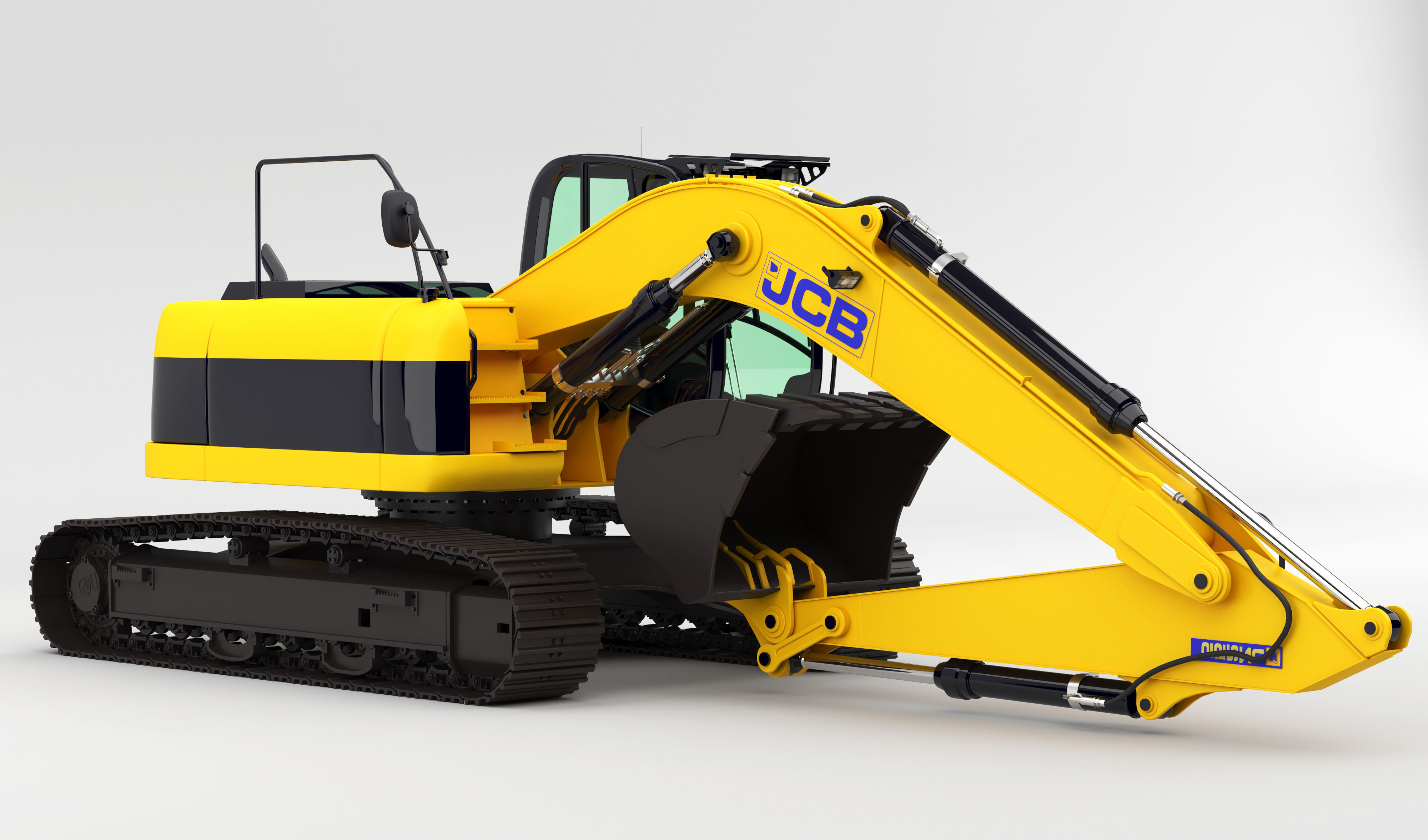 Excavator  JCB-JZ255 Rigged 3d model high detailed 3D model_2