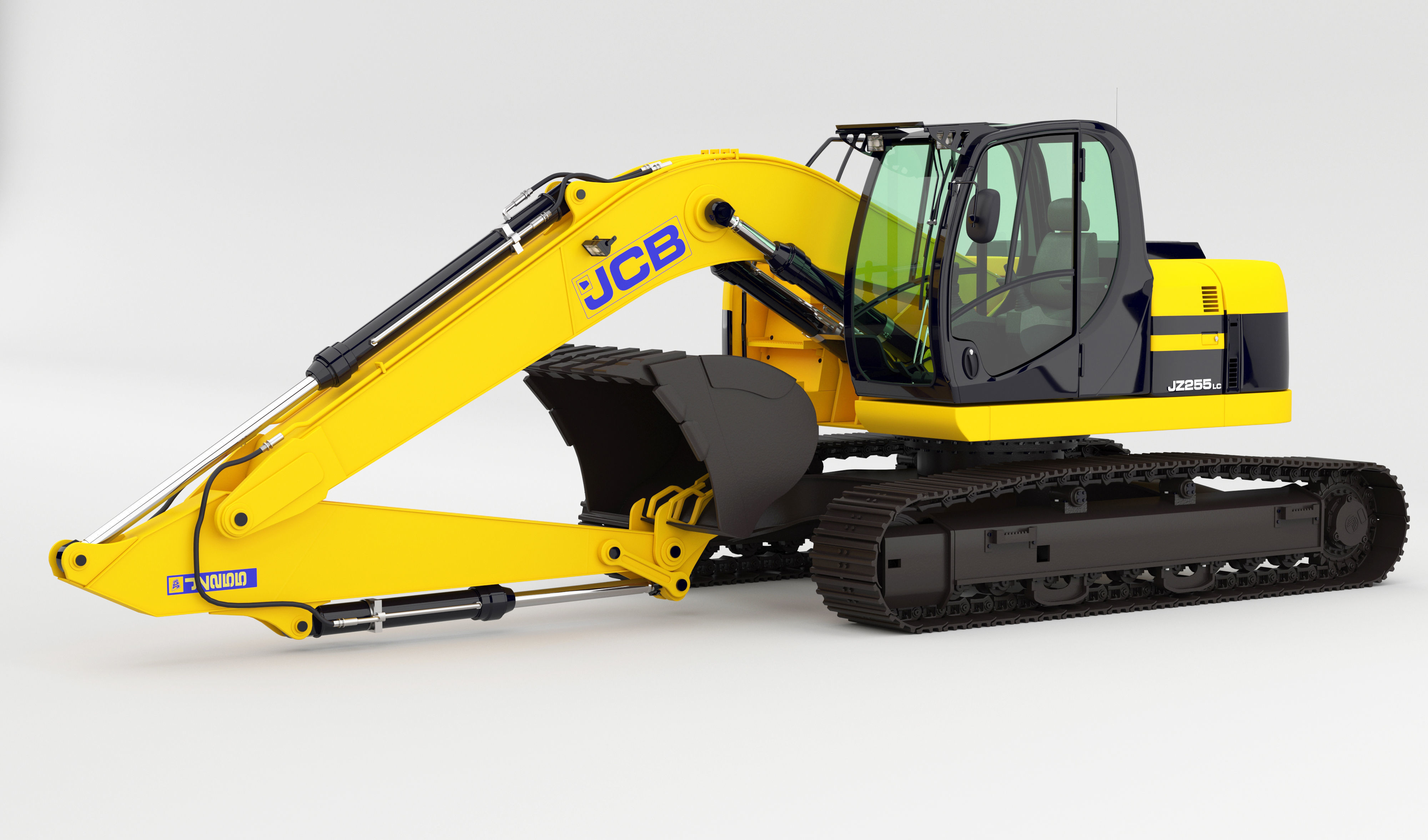 Excavator  JCB-JZ255 Rigged 3d model high detailed 3D model_1
