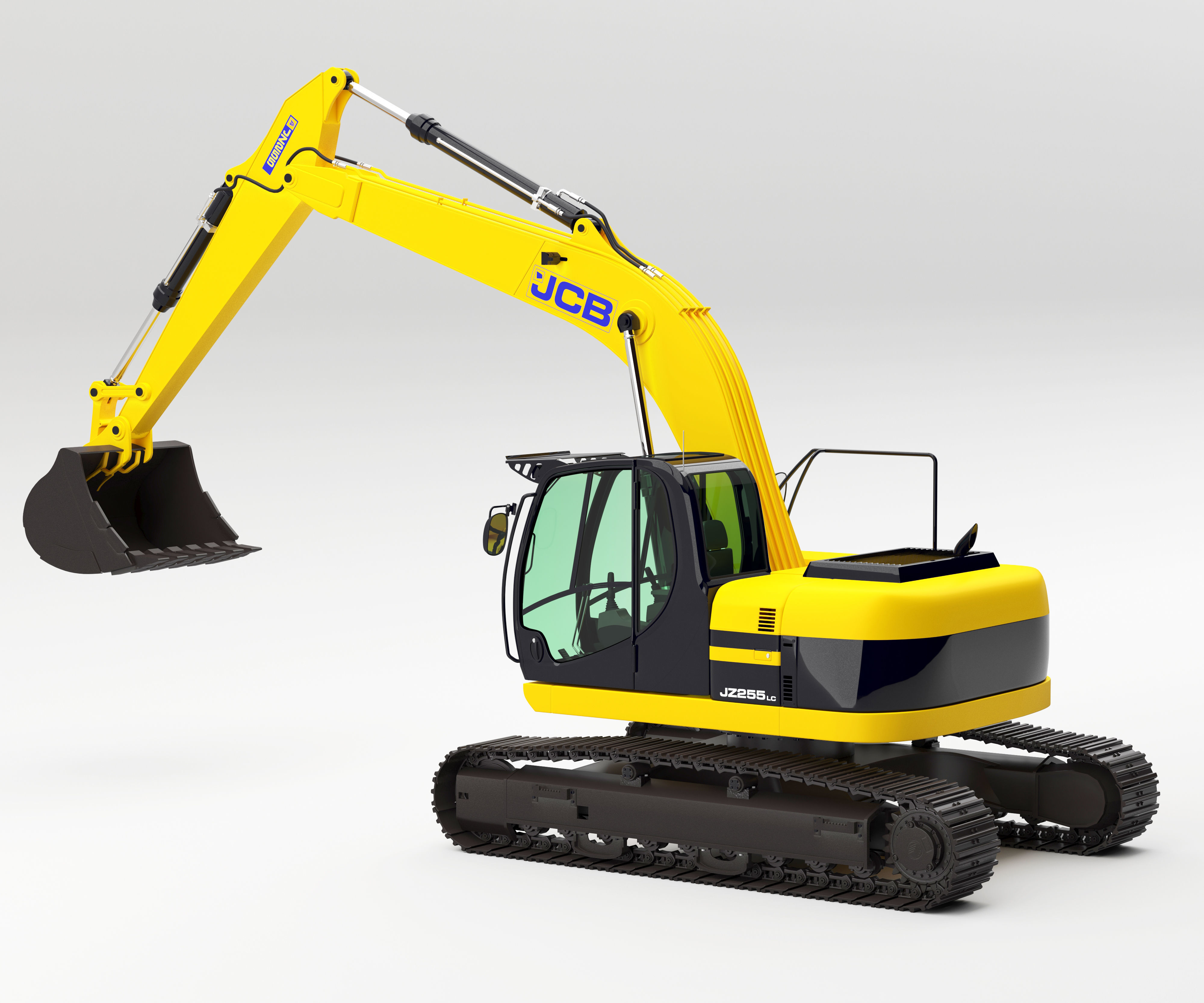 Excavator  JCB-JZ255 Rigged 3d model high detailed 3D model_7