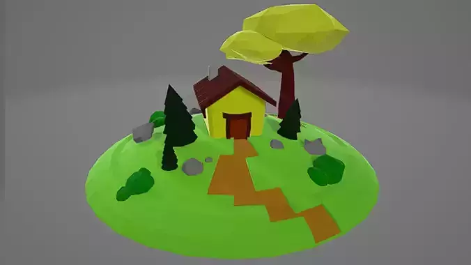 Low Poly House Environment