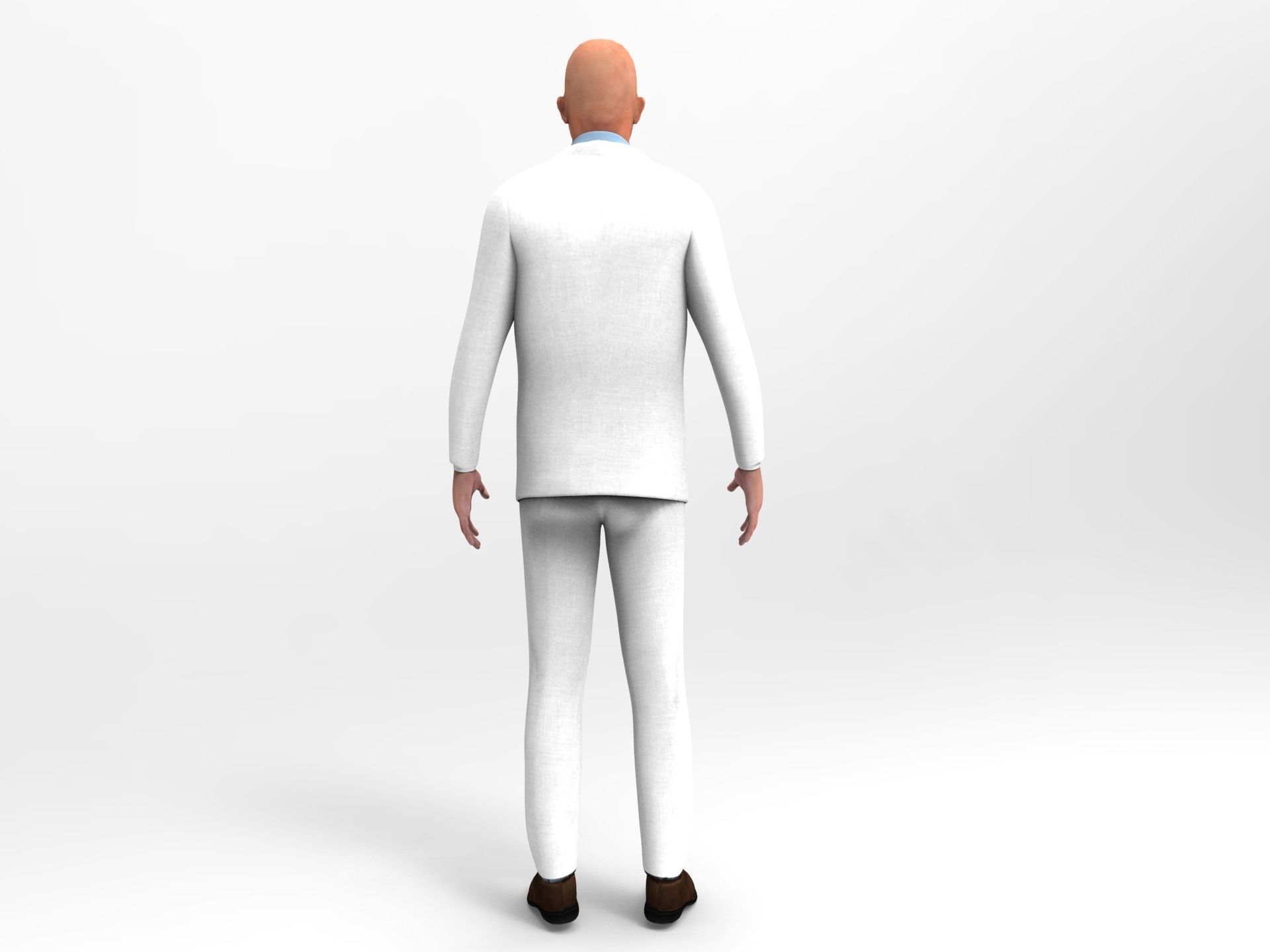 Man Rigged And Animated Character Low-poly 3D model_7