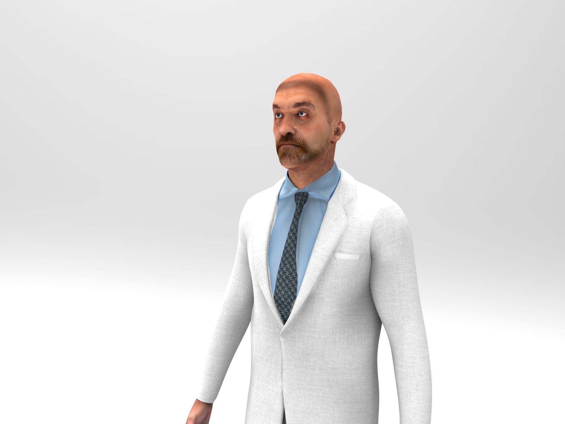 Man Rigged And Animated Character Low-poly 3D model_10