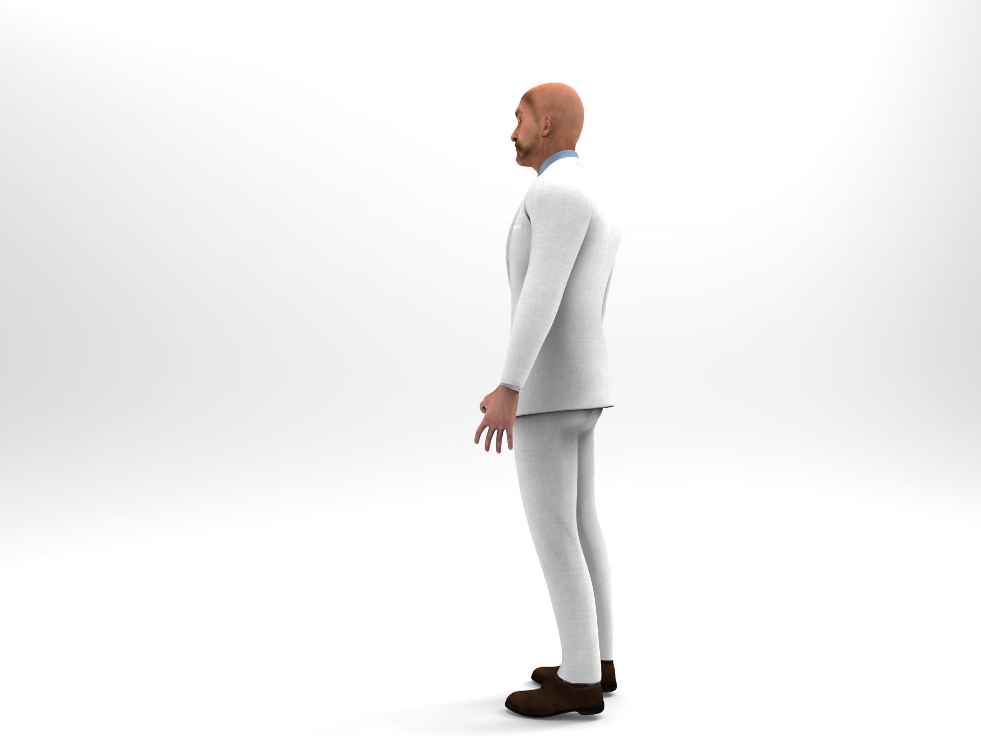 Man Rigged And Animated Character Low-poly 3D model_6