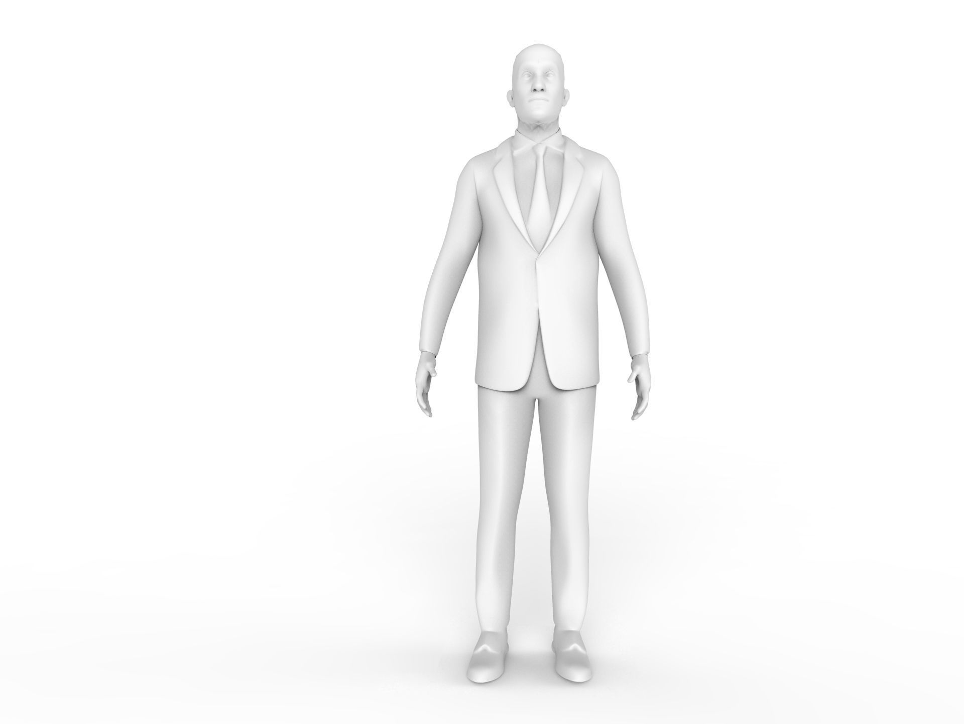 Man Rigged And Animated Character Low-poly 3D model_4