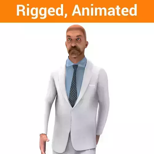 Man Rigged And Animated Character