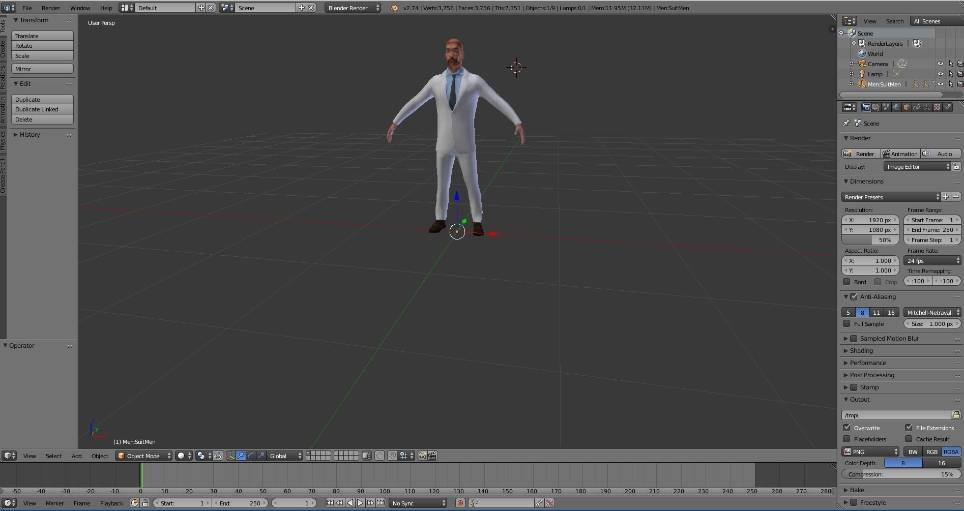Man Rigged And Animated Character Low-poly 3D model_11