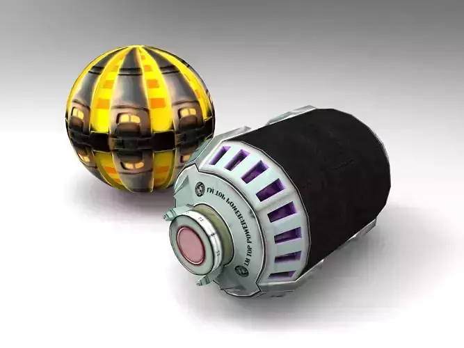 Sci-Fi Grenade  Low-poly 3D model