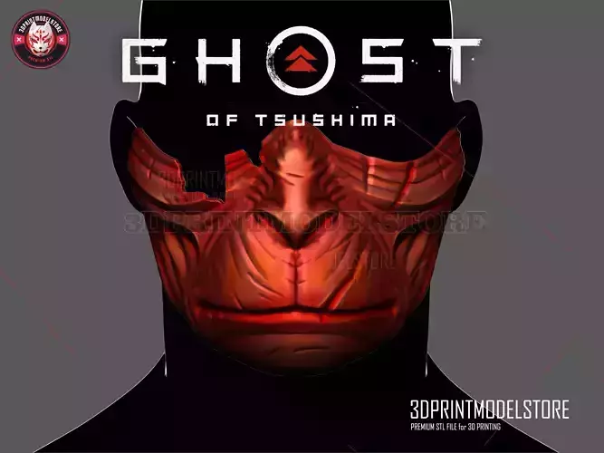 Ghost of Tsushima Mask - Sacred Samurai Cosplay Halloween Helmet 3D print model
