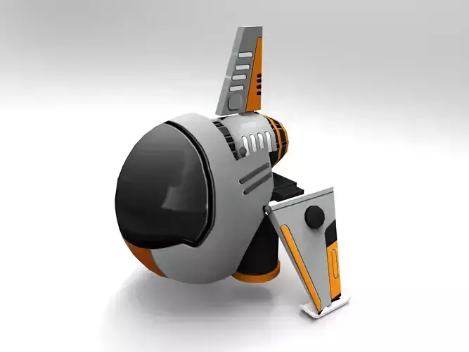 Drone low-impact Sci-fi  Low-poly 3D model