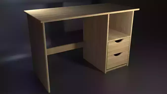 Office wooden desk with drawers