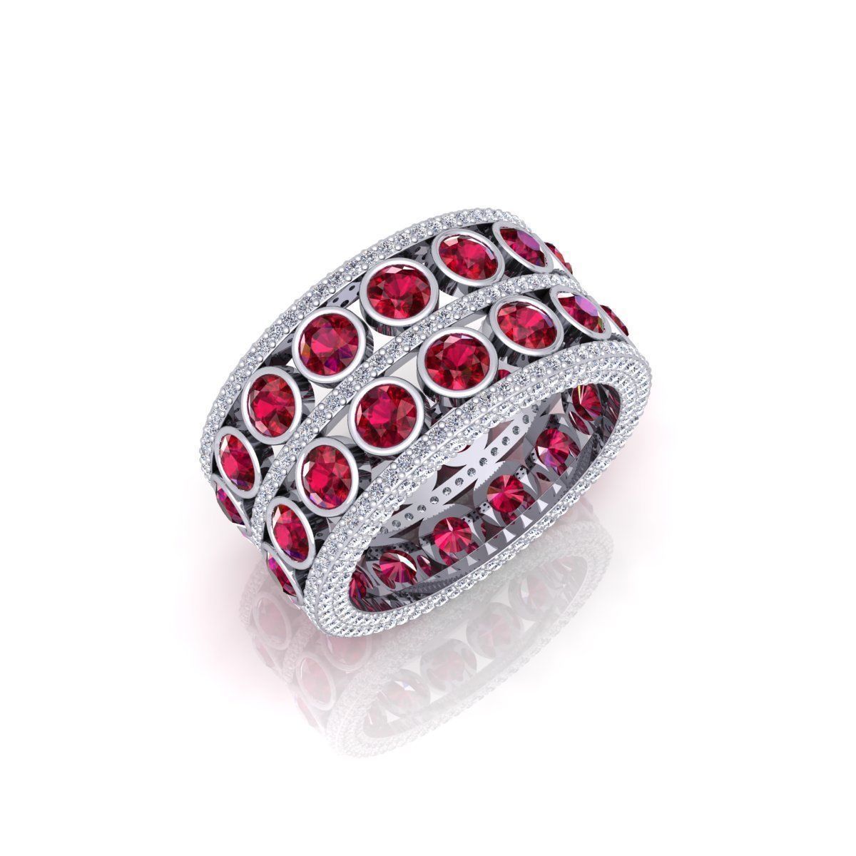 Full Fancy Eternity Ring 3D print model_4